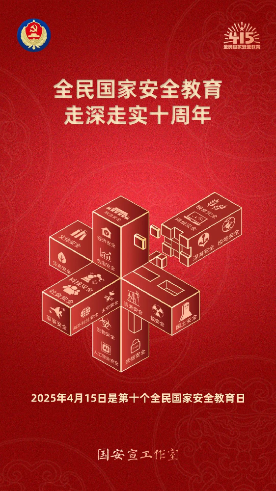 第十个全民国家安全教育日海报来了,请查收!